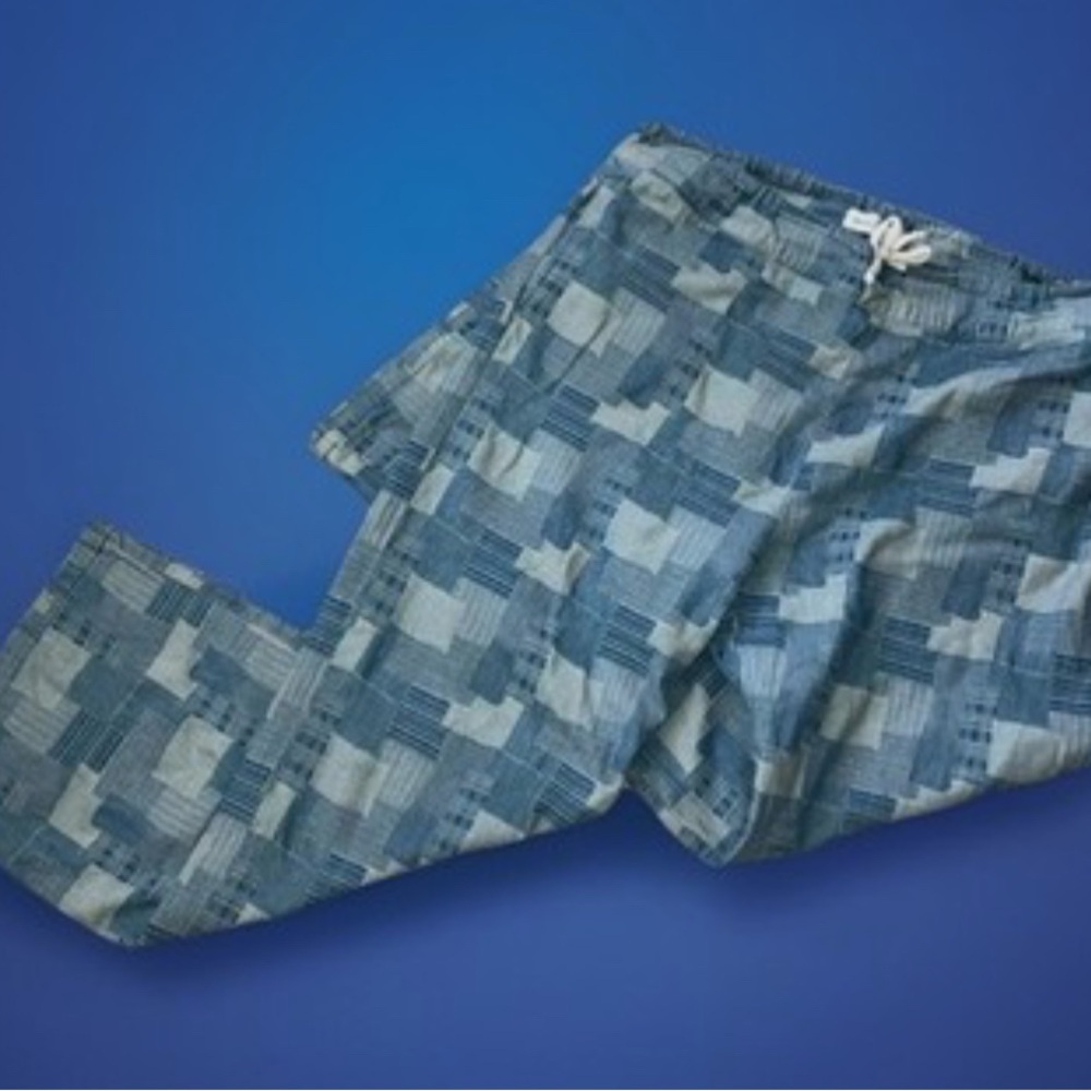 Blue Patchwork pants